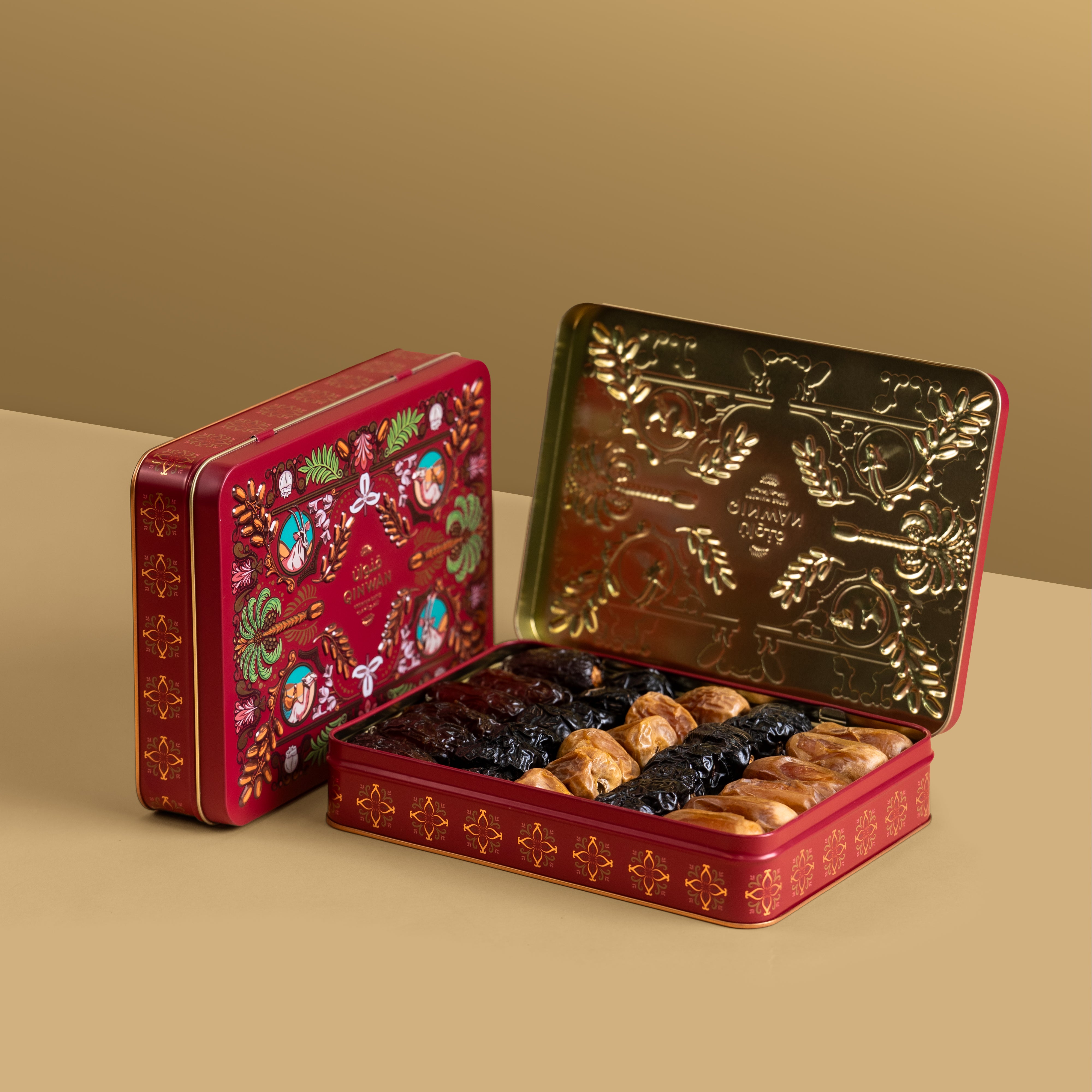 Arabian Charm Tin Box - Burgundy