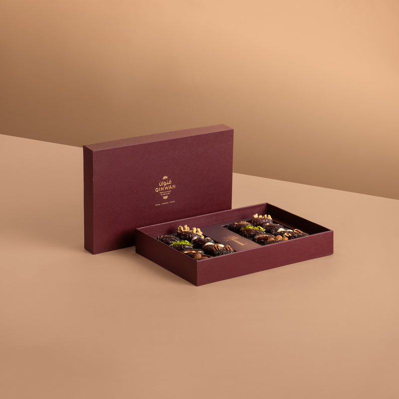 Qinwan Rectangle Box Small Burgundy