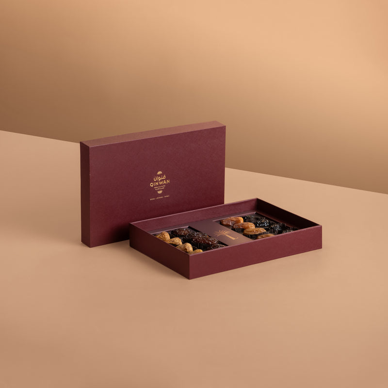 Qinwan Rectangle Box Small Burgundy